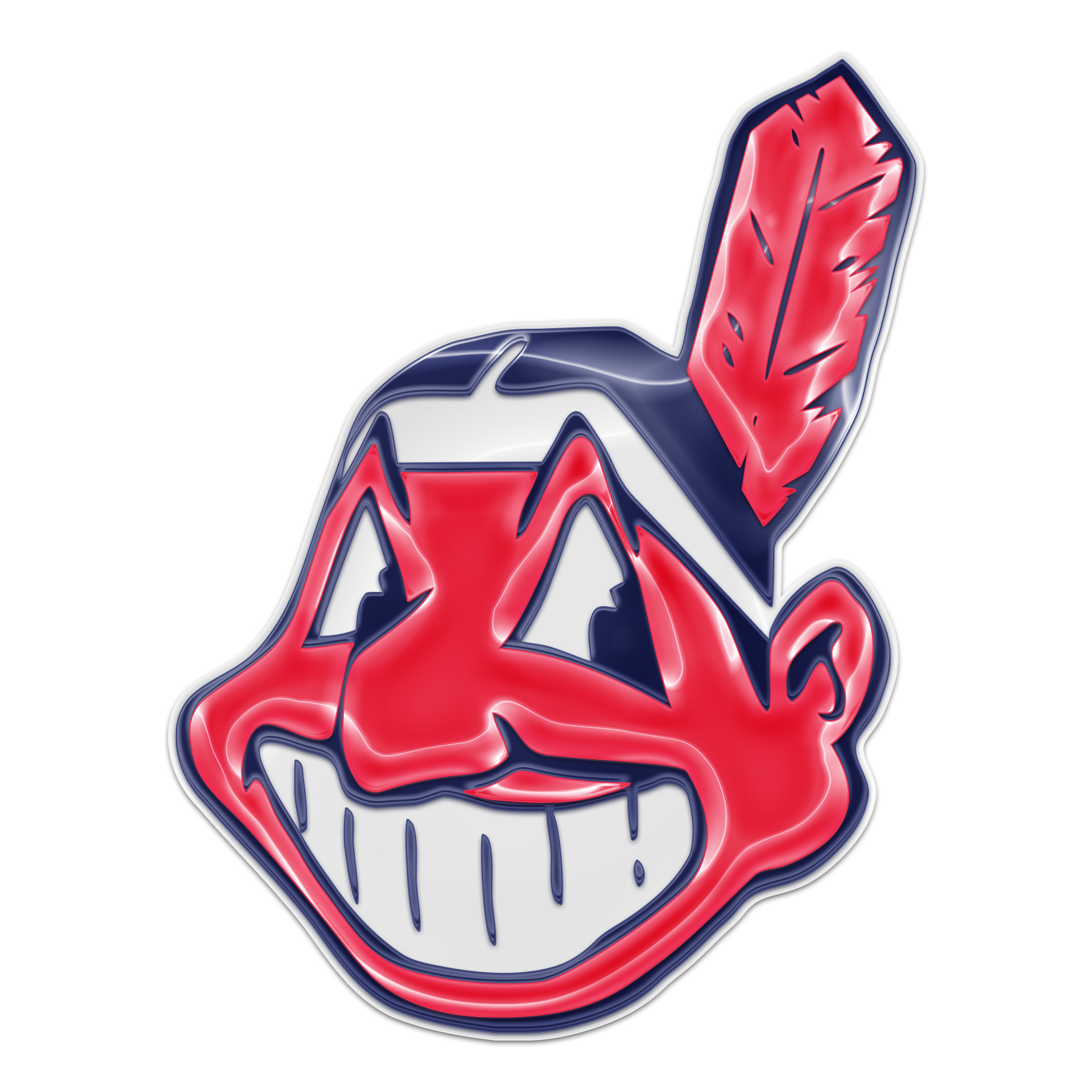 Cleveland Indians Crystal Logo iron on paper